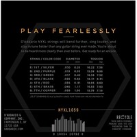 D'Addario Electric Guitar String Set 10/59 7 String