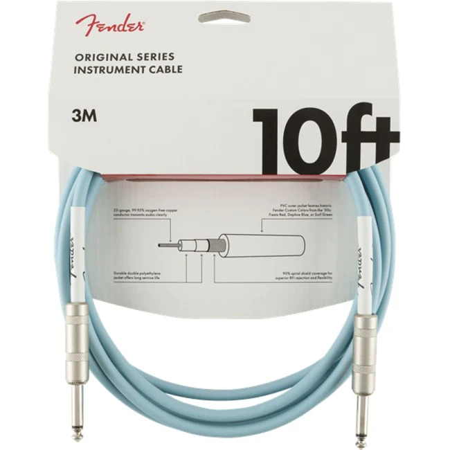 Fender Original 10FT Instrument Cable Daphne Blue