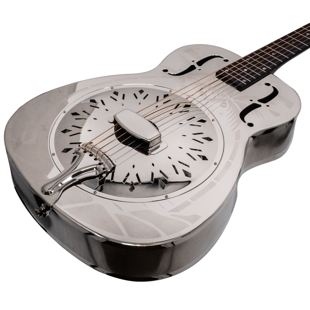 Bourbon Street Style O Resonator Guitar - Hawaiian Pattern